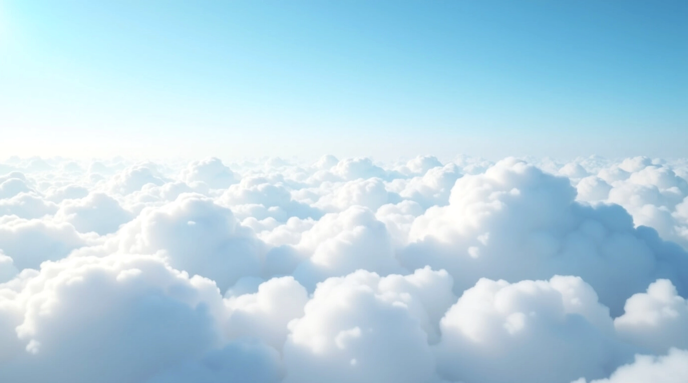 Hình nền tĩnh tâm cảnh mây trời từ trên cao, tạo cảm giác rộng lớn và thanh bình.