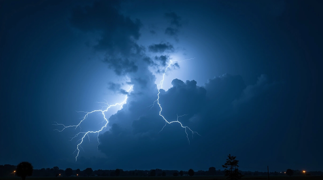 Hình nền tình yêu bão sét đêm lãng mạn