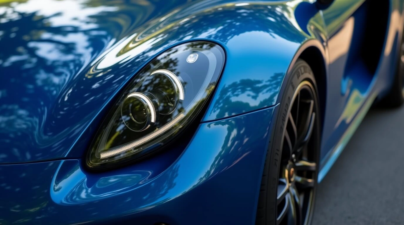 Hình nền tình yêu siêu xe màu xanh hiện đại