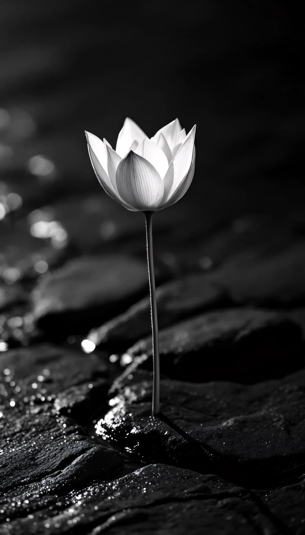 Cận cảnh bộ sưu tập hơn 15 hình nền trắng độc đáo và tinh tế 12 Hình nền trắng với hoa sen trắng và đen tối giản đầy thanh thoát