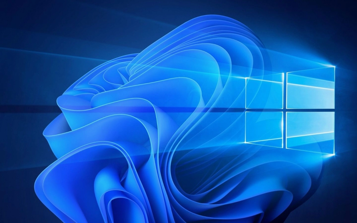 Hình nền Windows 11 kết hợp logo Win 11 và Win 10