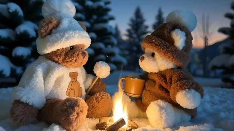 Không gian Giáng sinh ấm áp với đồ trang trí và ánh đèn lung linh làm hình nền