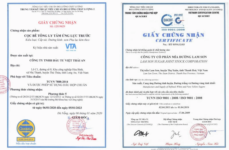 Certificate of conformity là gì: Giấy chứng nhận hợp quy và tầm quan trọng 2 Mẫu giấy chứng nhận hợp quy Certificate of Conformity