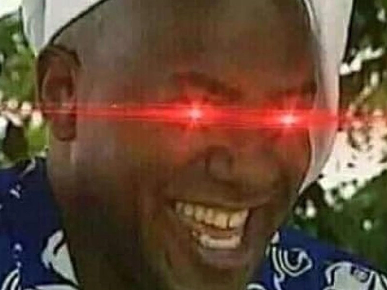 Meme aura anh da đen thể hiện sức mạnh và thần thái