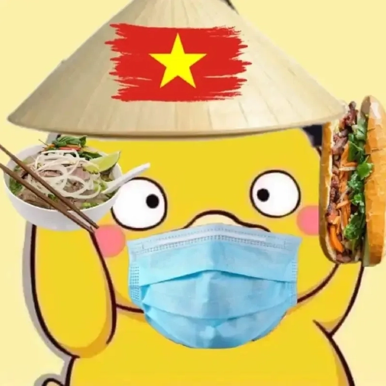 Meme con vịt cầm dao biểu cảm chất và cá tính