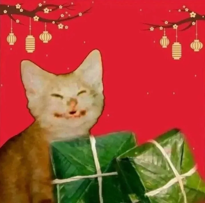 Mèo chúc tết với dáng vẻ ngượng ngùng, rụt rè