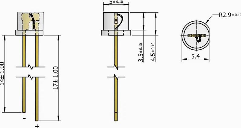 Minh họa cấu tạo cơ bản của một điốt quang