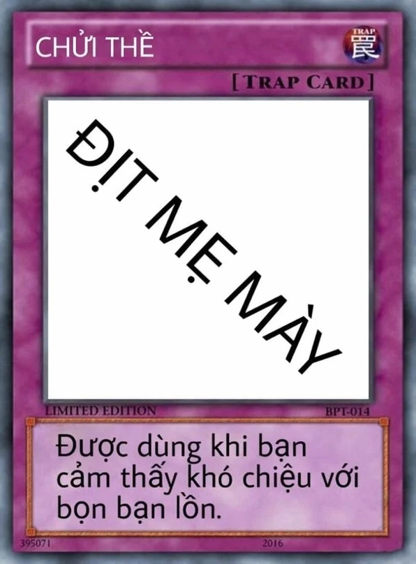 Bộ Sưu Tập Cận Cảnh Ảnh Meme Lá Bài Hài Hước và Độc Đáo Nhất 3 Một ảnh meme lá bài với biểu cảm hài hước, liên quan đến việc chơi game hoặc học hành.