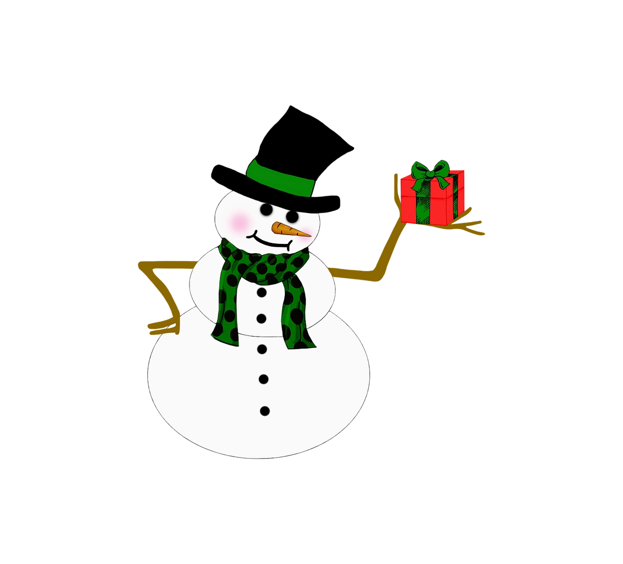 Người tuyết đáng yêu với khăn choàng và mũ, hình nền Giáng sinh lung linh