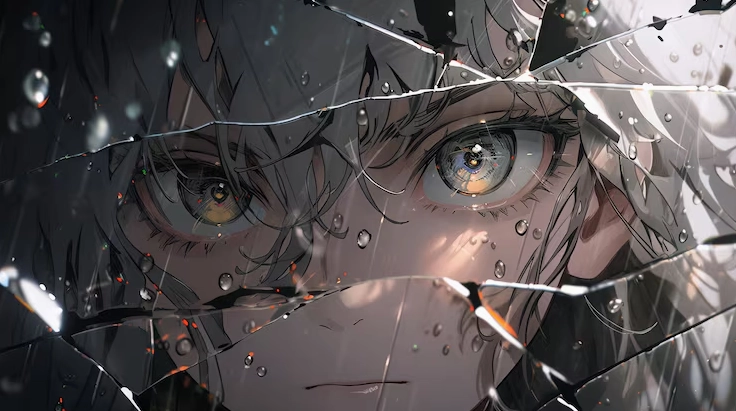 Cận cảnh thế giới ảo diệu của ảnh anime 3d và sự bùng nổ đồ họa 3 Nhân vật nữ anime 3d dưới mưa lãng mạn