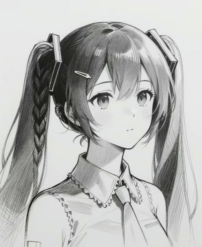 Bộ Sưu Tập: Cận Cảnh 20+ Ảnh Anime Đen Trắng Đầy Cảm Xúc 13 Nữ anime sắc thái trắng đen đẹp một cách giản dị