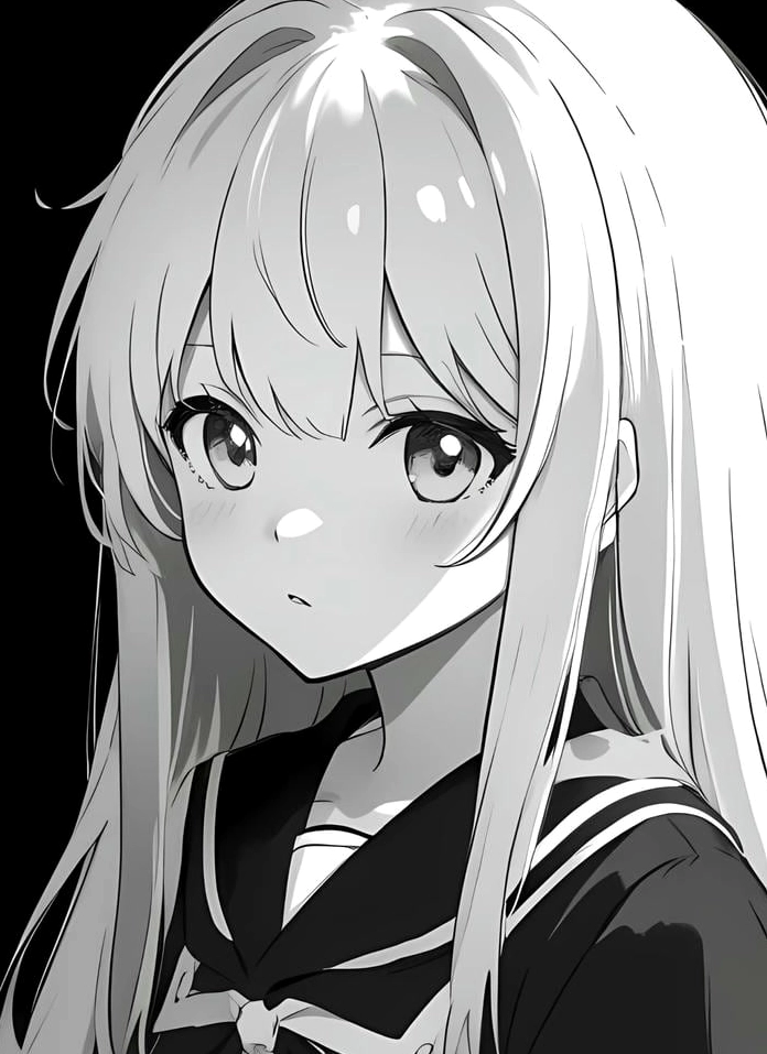 Bộ Sưu Tập: Cận Cảnh 20+ Ảnh Anime Đen Trắng Đầy Cảm Xúc 14 Nữ anime tông đen trắng cuốn hút trong khoảnh khắc tĩnh lặng