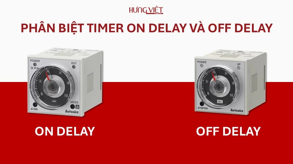 Phân biệt giữa Bộ định thời Timer ON DELAY và OFF DELAY