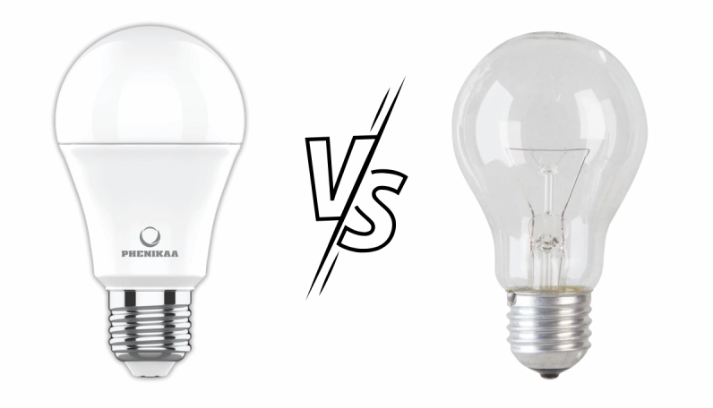 So sánh quang thông của đèn LED và đèn sợi đốt