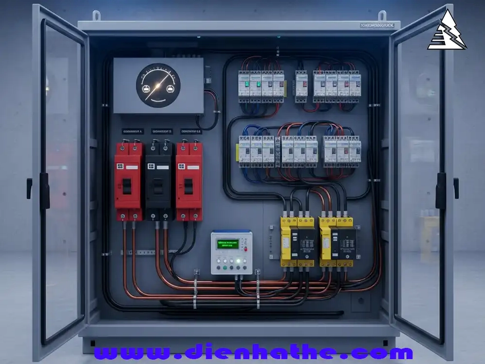 Tủ điện điều khiển và các cảm biến tiệm cận điện cảm