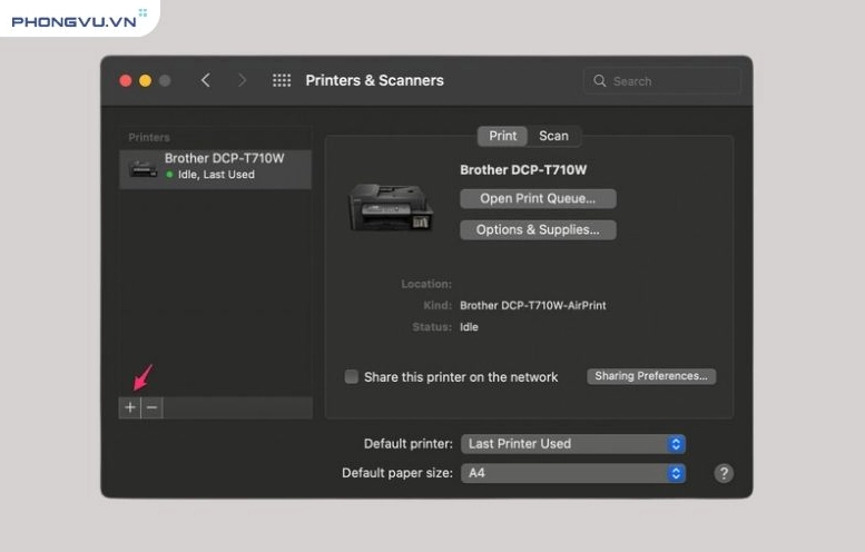 Hướng dẫn chi tiết cách thêm máy in vào laptop nhanh chóng và hiệu quả 25 Ấn dấu cộng ở dưới phần thiết bị máy in để thêm mới