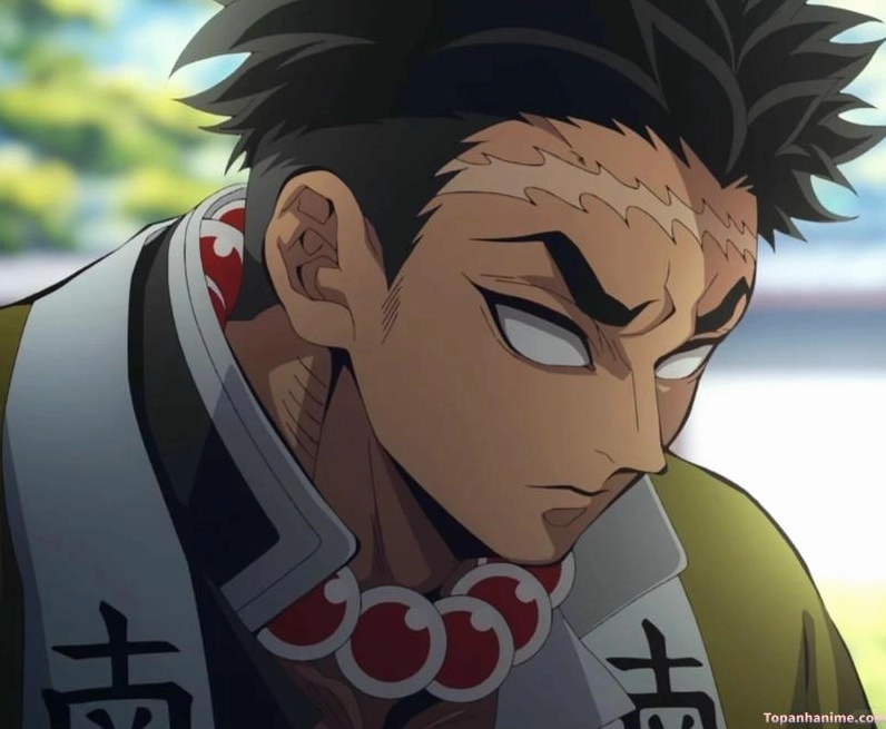 Ảnh chân dung Gyomei Himejima đầy uy lực và tĩnh lặng