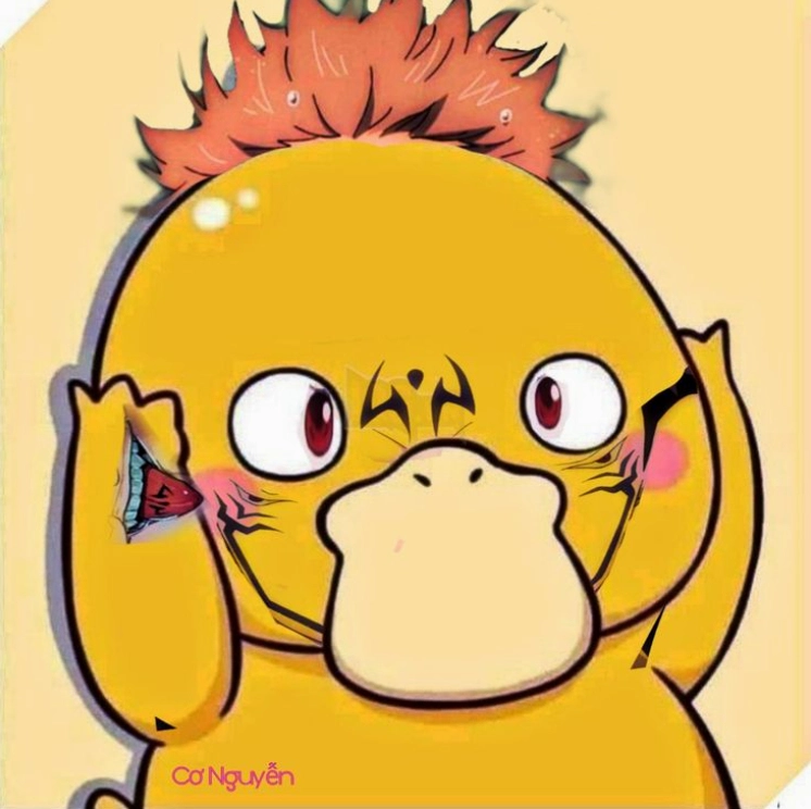 Ảnh chế vịt vàng anime phong cách Nhật Bản