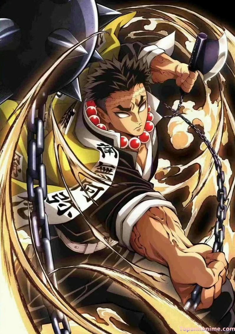 Ảnh Gyomei trong tư thế thiền định giữa thác nước