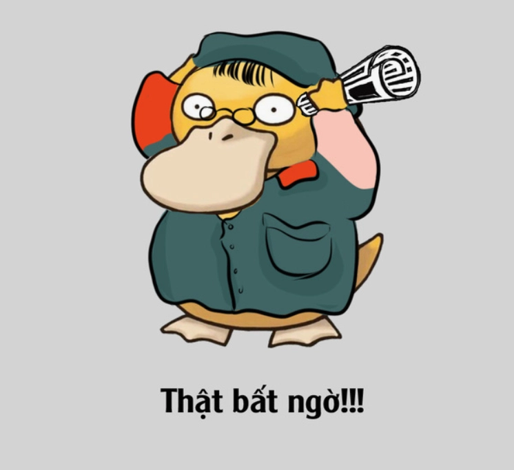 Ảnh vịt meme bất ngờ trợn tròn mắt