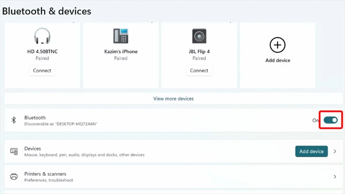 Hướng dẫn chi tiết cách bật bluetooth trên laptop dell inspiron nhanh chóng nhất 9 Bấm gạt công tắc sang phải để bật Bluetooth thành On