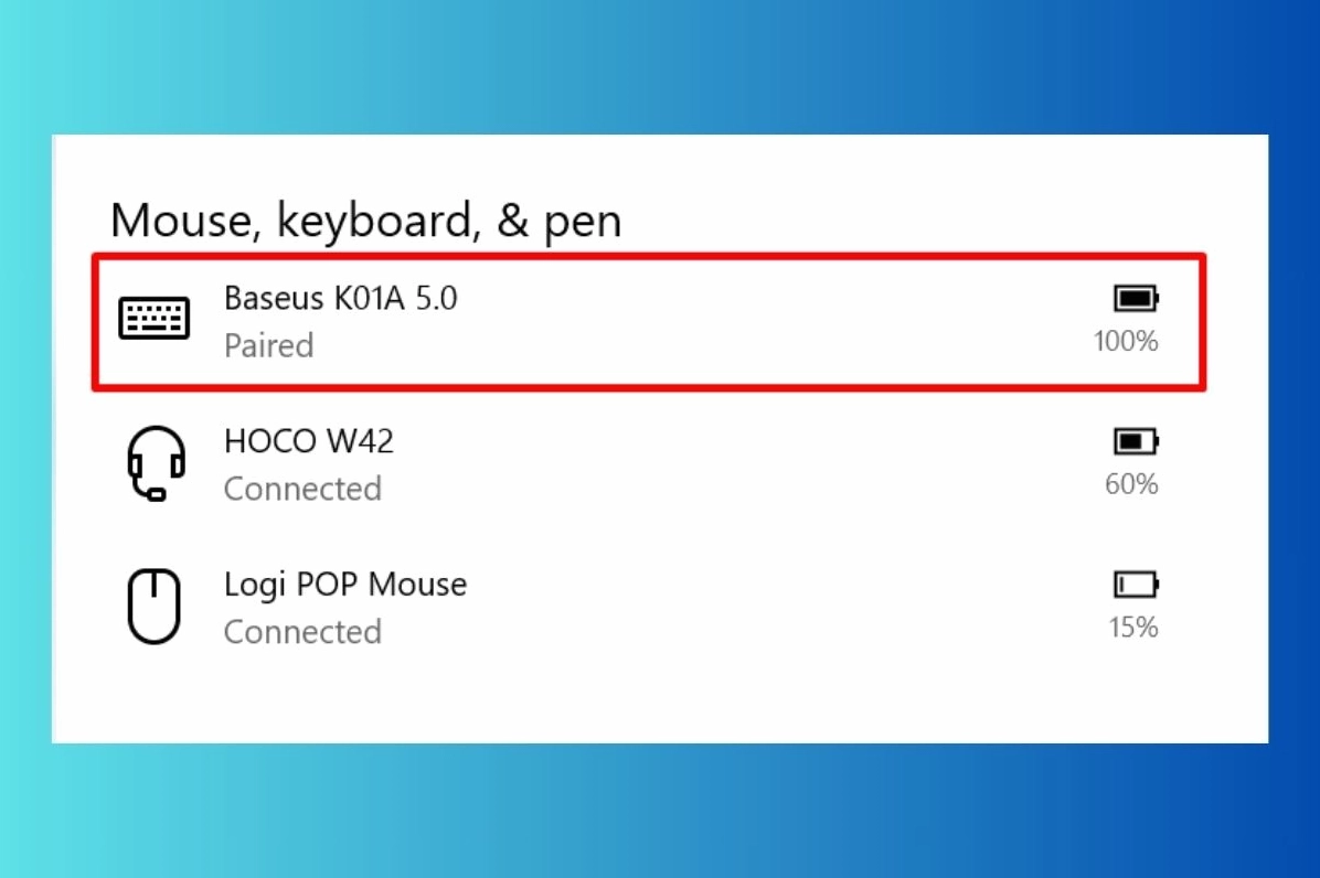 Bạn cần kiểm tra pin của bàn phím và tiến hành sạc nếu cần