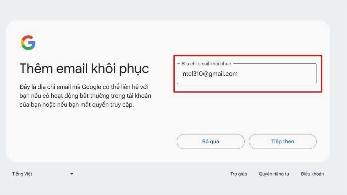 Hướng dẫn chi tiết cách tạo gmail trên laptop nhanh chóng và đơn giản nhất năm 2026 20 Bạn có thể nhập địa chỉ email khôi phục, ngày sinh và giới tính