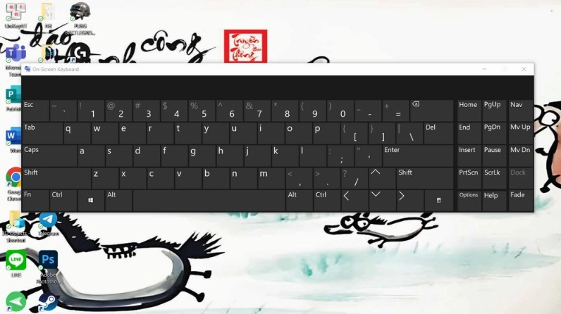 Hướng dẫn chi tiết cách bật bàn phím ảo trên laptop cực đơn giản 37 Bàn phím ảo sẽ hiện ra trên màn hình