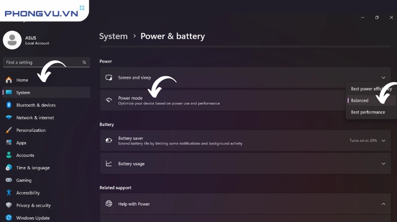 Hướng dẫn chi tiết cách làm giảm lag laptop chạy mượt mà như mới 22 Bật chế độ tiết kiệm pin cũng là nguyên nhân khiến laptop bị chậm