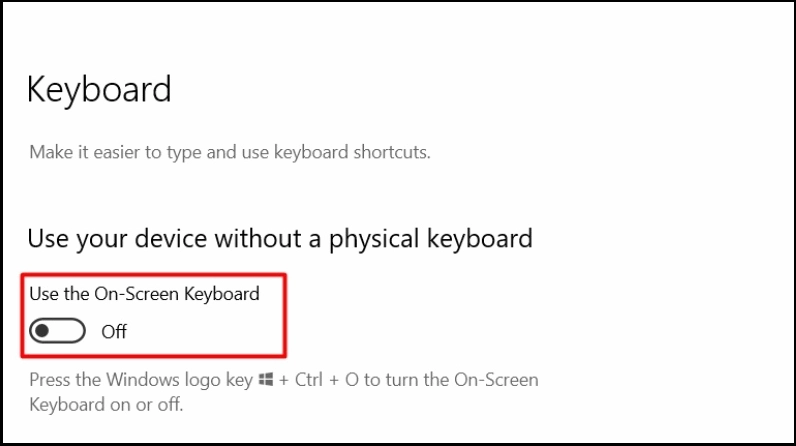 Hướng dẫn chi tiết cách bật bàn phím ảo trên laptop cực đơn giản 16 Bật chức năng Use the On-Screen Keyboard