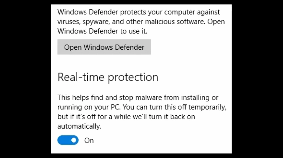 Hướng dẫn chi tiết cách làm cho laptop win 10 chạy nhanh hơn hiệu quả 27 Bật hoặc tắt tính năng Real-time protection