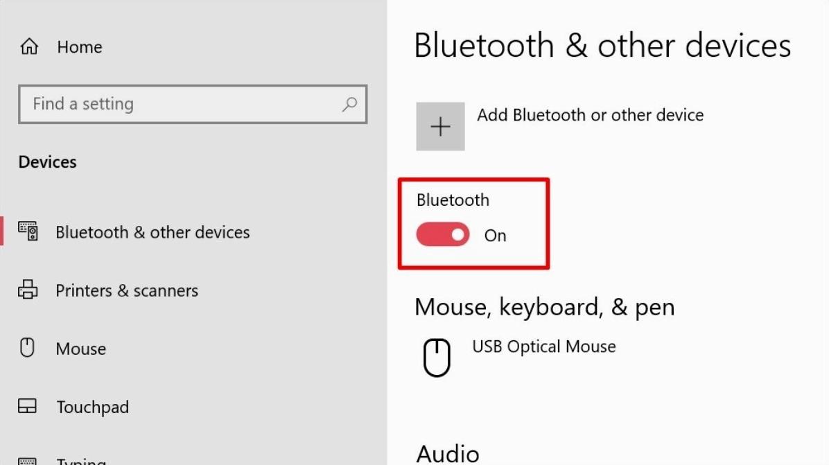 Hướng dẫn cách đồng bộ iPhone với laptop nhanh chóng đơn giản 11 Bật kết nối Bluetooth trong phần cài đặt thiết bị của hệ điều hành Windows
