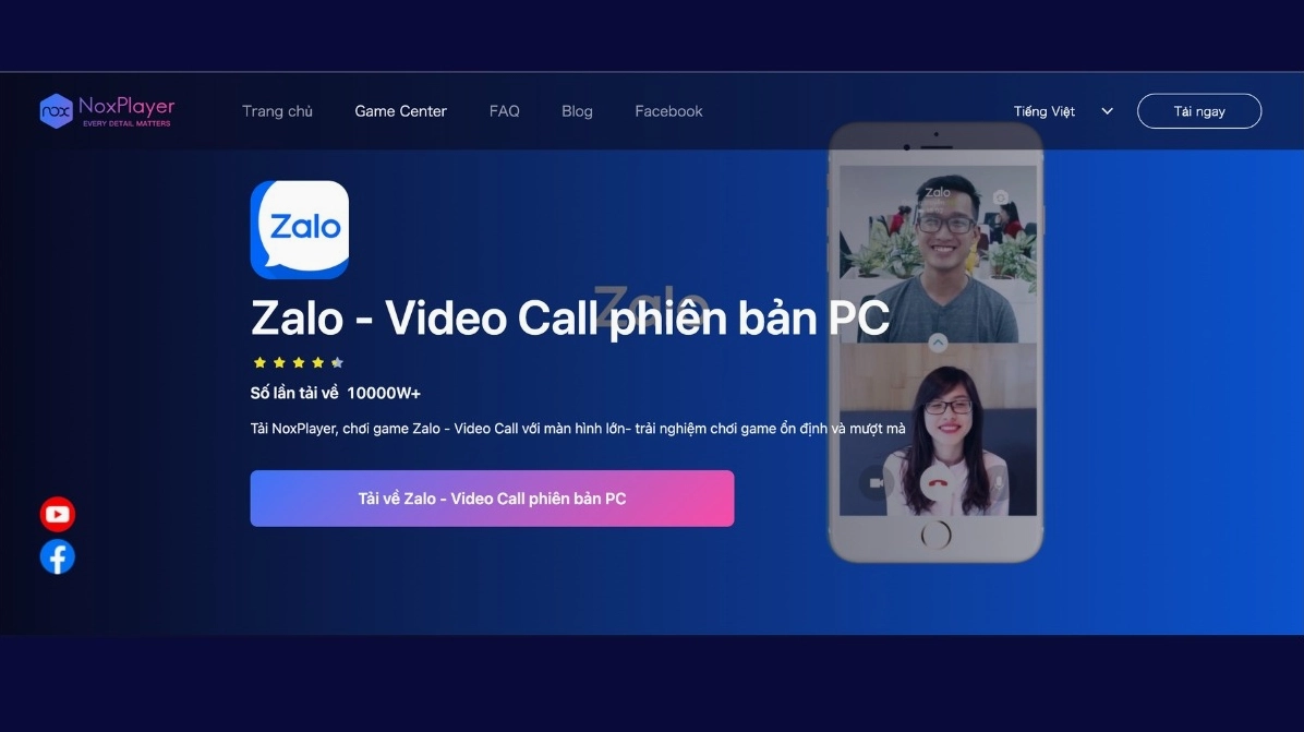 Biểu tượng ứng dụng Zalo xuất hiện trên màn hình chính của giả lập sau khi cài đặt