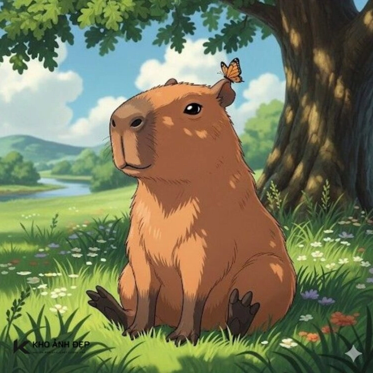 Bức ảnh capybara meme cực chất toát lên vẻ đẹp mộc mạc và chân thực