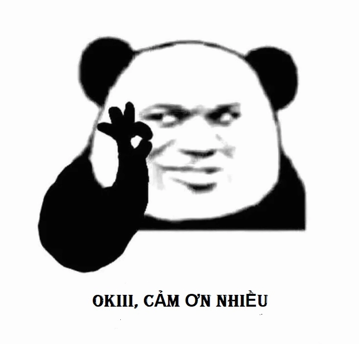 Bức ảnh chế với dòng chữ oki cảm ơn ngắn gọn súc tích