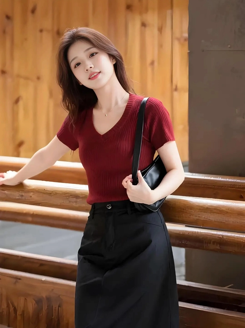 Bức ảnh cô nàng công sở diện váy thanh lịch chuẩn mực