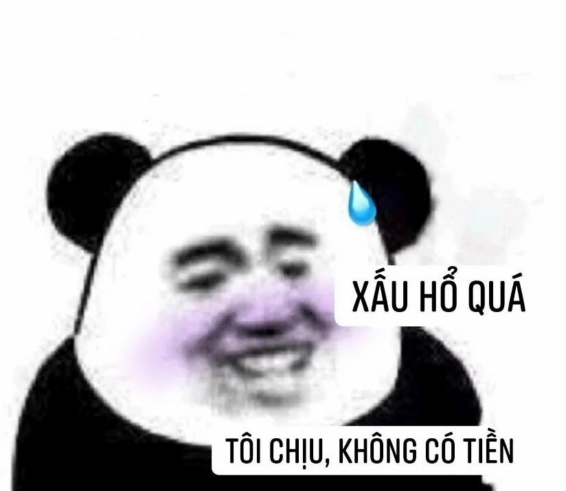 Bức ảnh meme biểu cảm bất lực khi nhận ra mình đã hết sạch tiền