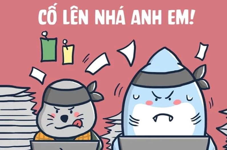 Bức ảnh meme hoạt hình vui nhộn giúp xua tan căng thẳng