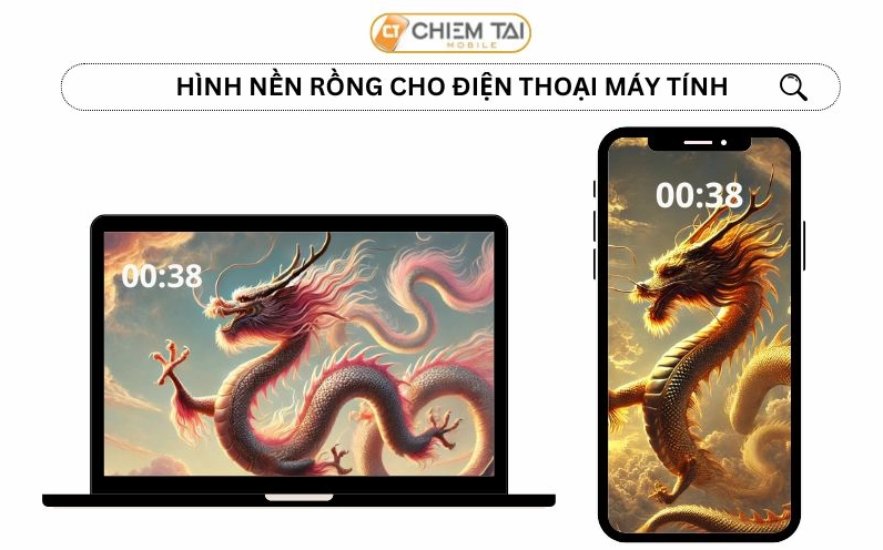Bức ảnh nền rồng tuyệt đẹp khoe trọn vẻ uy dũng và thần thái ngút ngàn của linh vật huyền thoại