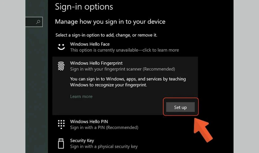 Bước đầu tiên là phải cài đặt mật khẩu dự phòng cho laptop