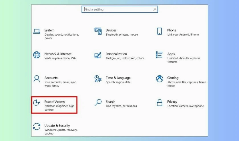 Hướng dẫn chi tiết cách bật bàn phím ảo trên laptop cực đơn giản 9 Cách bật bàn phím ảo trên laptop Lenovo bằng Setting đơn giản