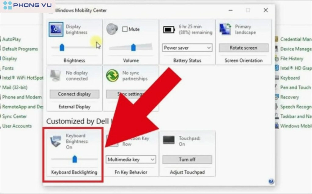 Cách bật đèn bàn phím trên windows