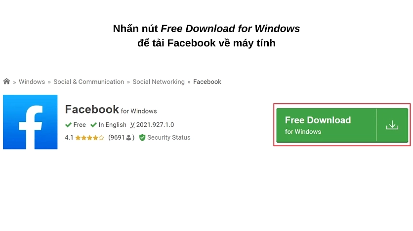 Cách cách tải Facebook về máy tính