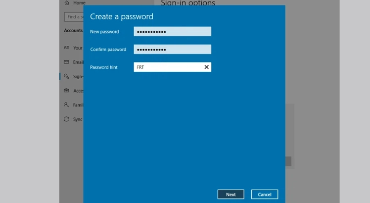 Cách cài mật khẩu máy tính laptop Win 10
