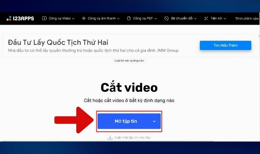 Cách cắt video trên máy tính bằng trang web onlinevideocutter.com