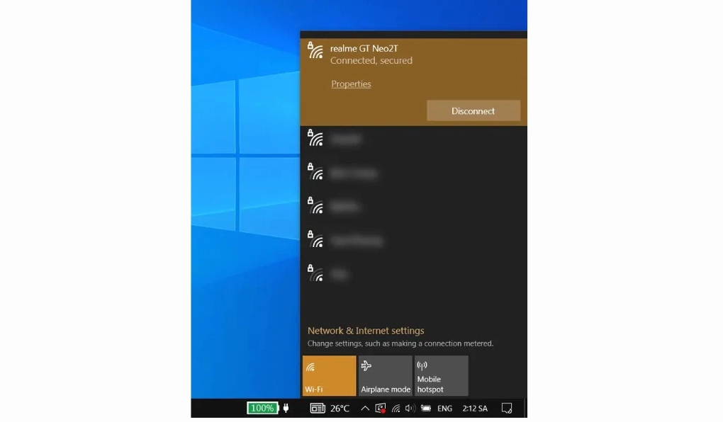 Cách chia sẻ WiFi từ điện thoại sang máy tính