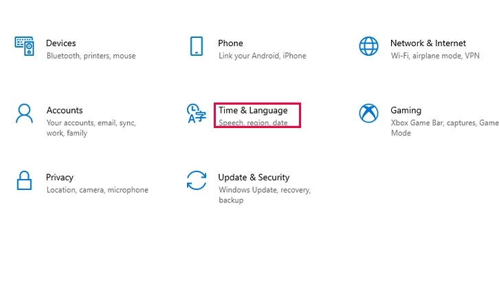 Cách chỉnh tiếng việt trên laptop trong Settings