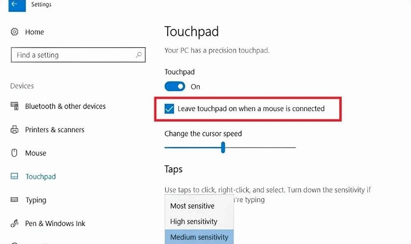 Cách chỉnh Touchpad vẫn hoạt động khi kết nối chuột ngoài