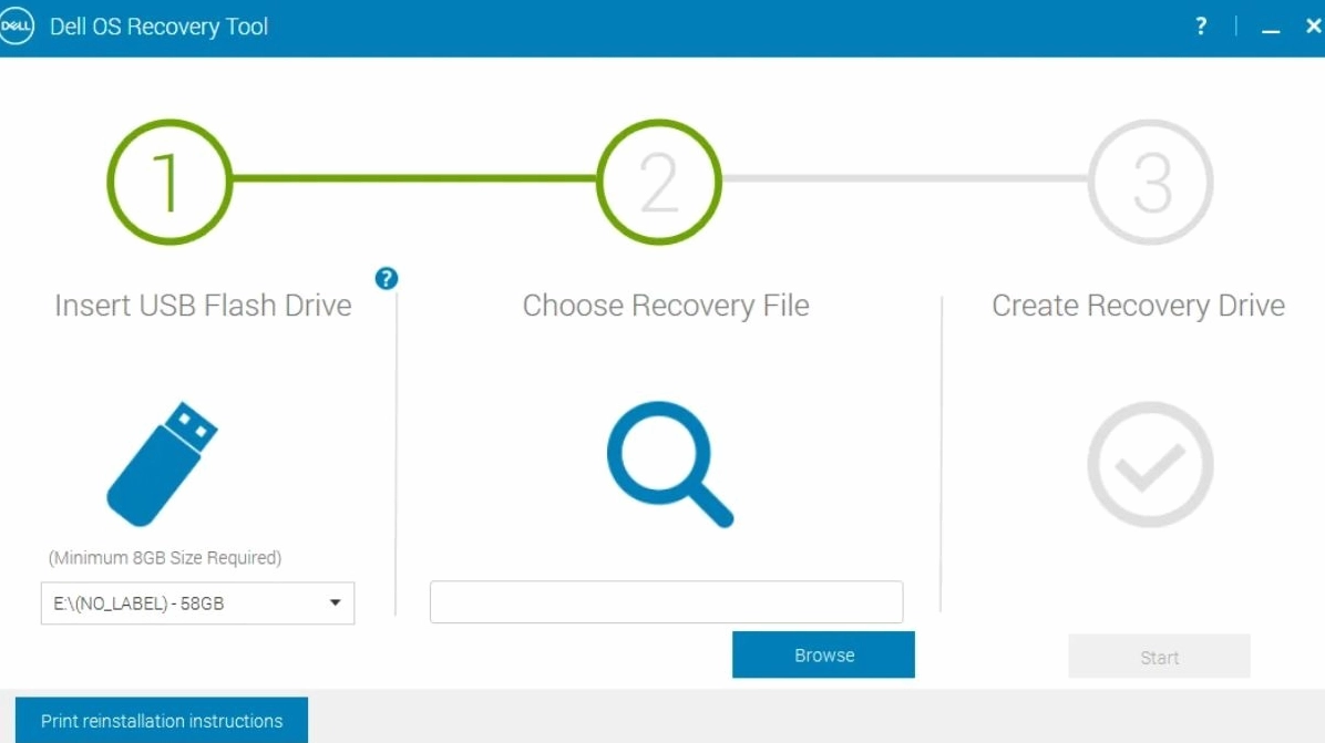 Hướng dẫn chi tiết cách mở nguồn laptop Dell khi gặp sự cố không lên màn hình 14 Cách dùng Dell OS Recovery Tool