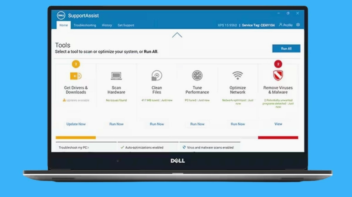 Hướng dẫn chi tiết cách mở nguồn laptop Dell khi gặp sự cố không lên màn hình 16 Cách dùng Dell SupportAssist